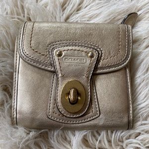 Gold coach wallet